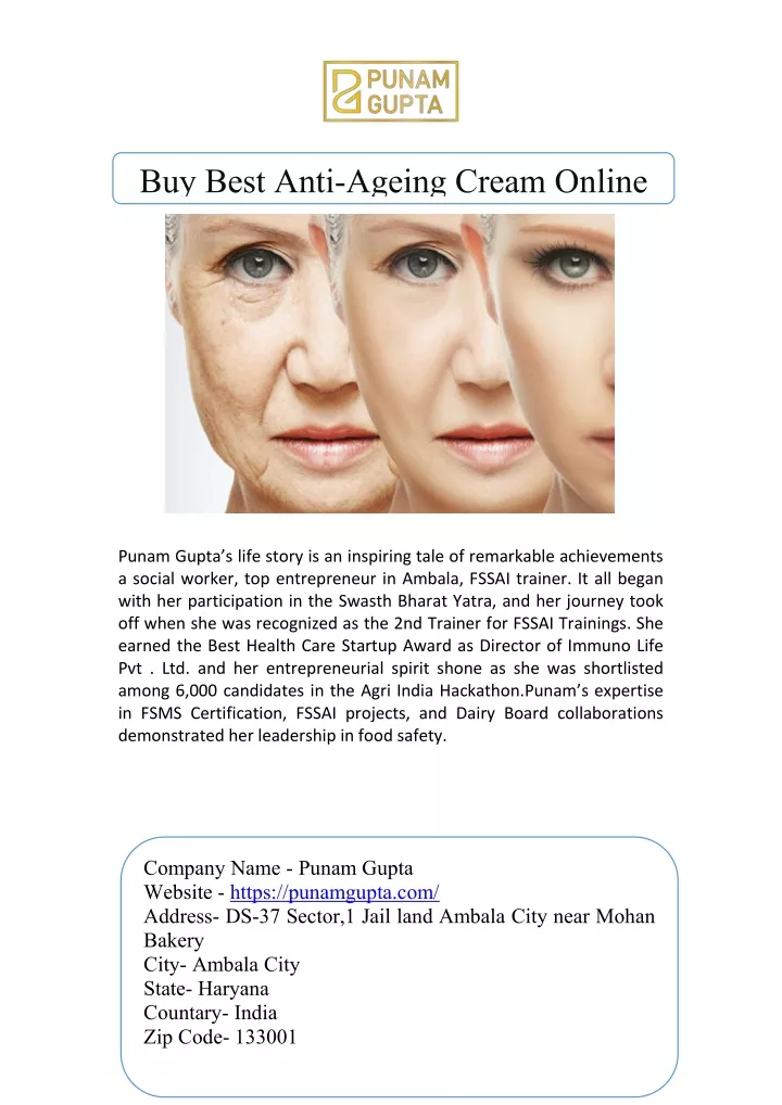 buy best anti ageing cream online
