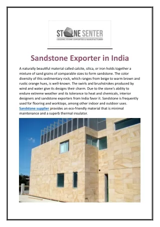 Sandstone Exporter in India