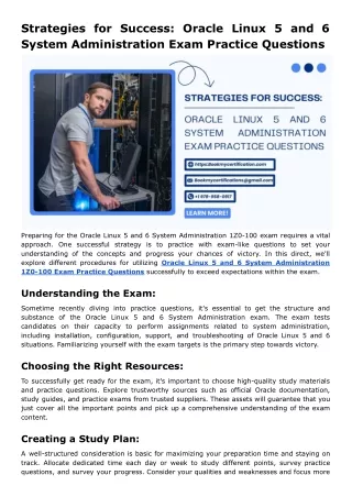strategies for success oracle linux