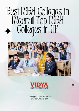 Best MBA Colleges in Meerut Top MBA Colleges in UP