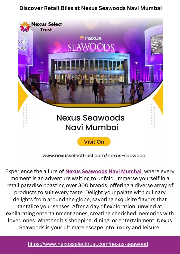 discover retail bliss at nexus seawoods navi