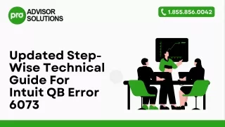 Technical Guide To Fix Intuit QB Error 6073