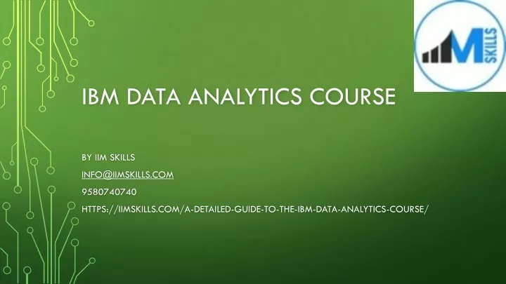 ibm data analytics course