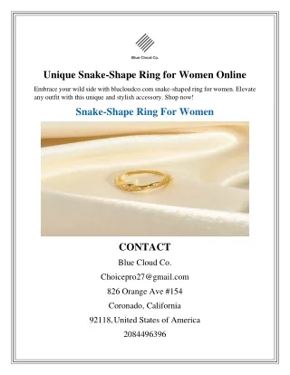 Unique Snake Shape Ring for Women Online