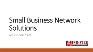 Small Business Network Solutions - www.indoteq.net