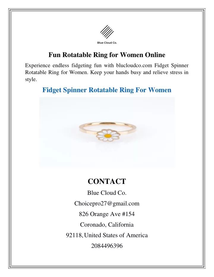 fun rotatable ring for women online