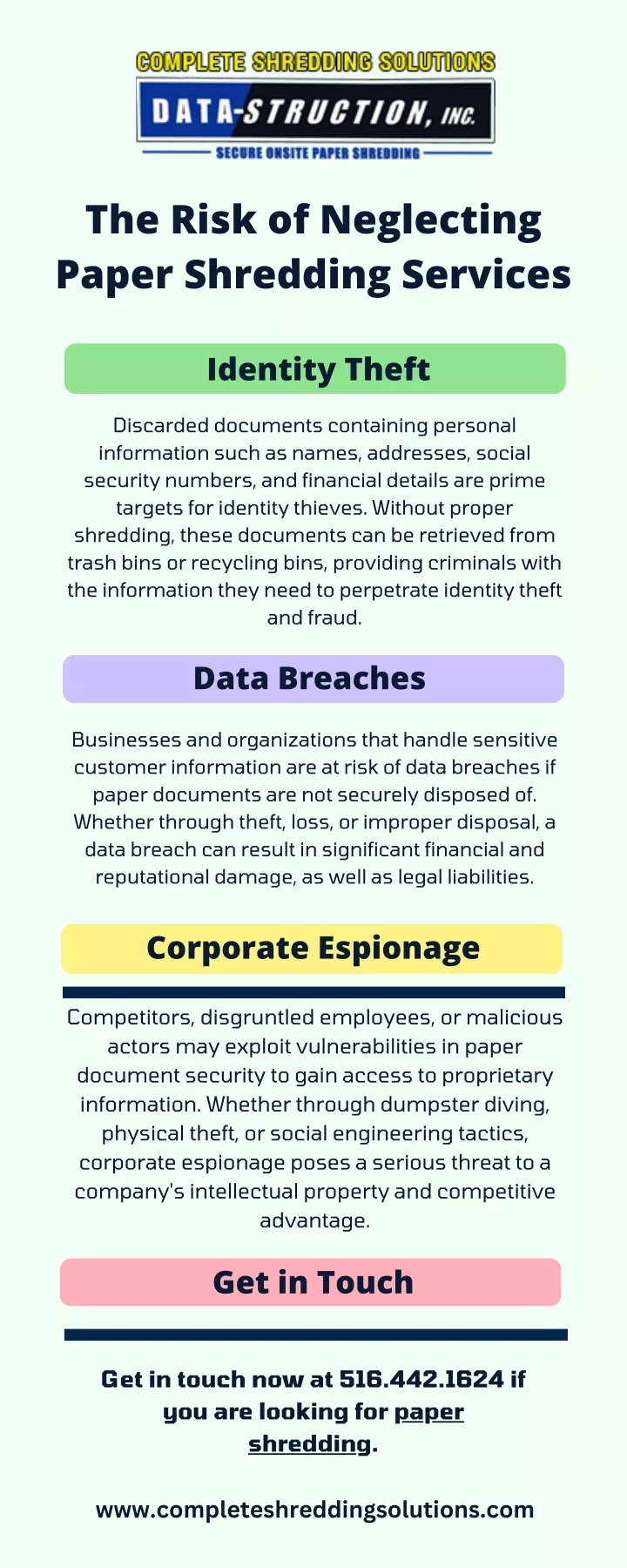 the risk of neglecting paper shredding services