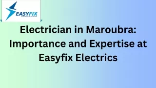 Electrician in Maroubra Importance and Expertise at Easyfix Electrics