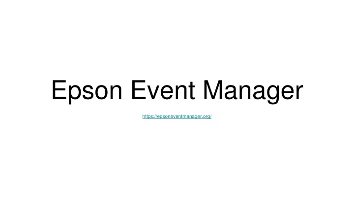 epson event manager