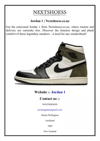 Jordan 1  Nextshoess.co.nz