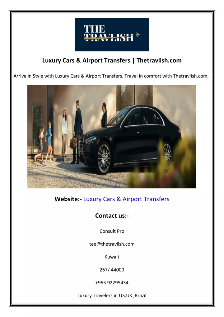 luxury cars airport transfers thetravlish com