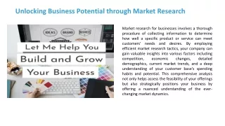 Unlocking Business Potential through Market Research