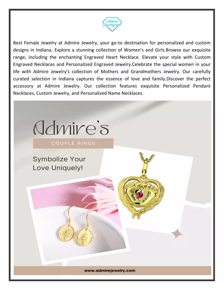 best female jewelry at admire jewelry your