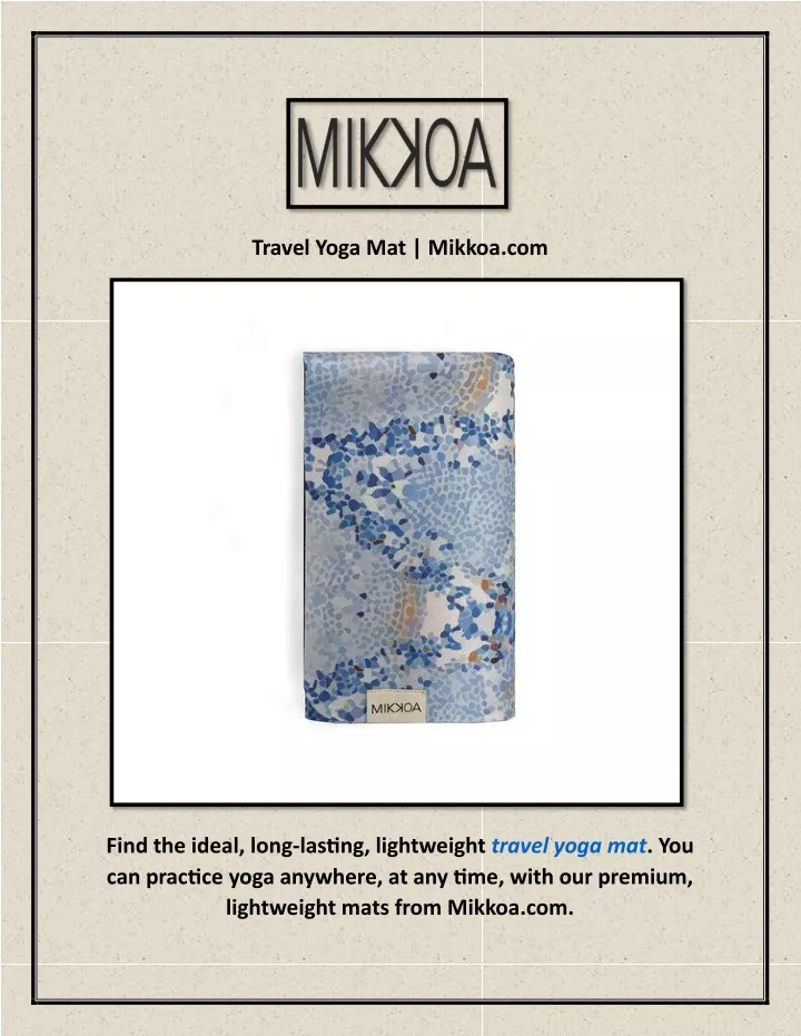 travel yoga mat mikkoa com