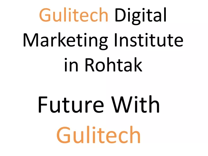 gulitech digital marketing institute in rohtak
