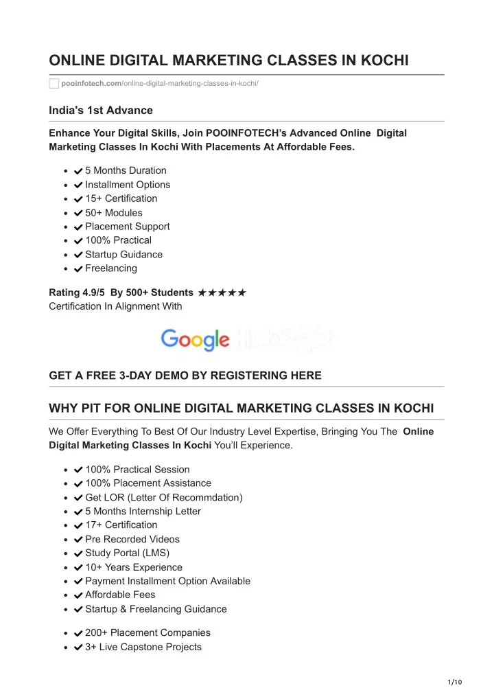 online digital marketing classes in kochi