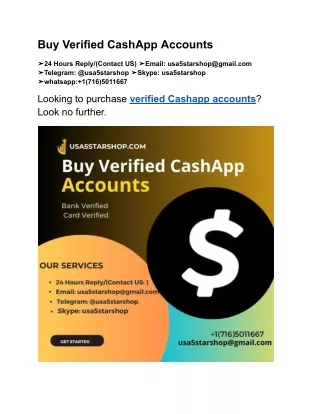 Buy Verified CashApp Accounts