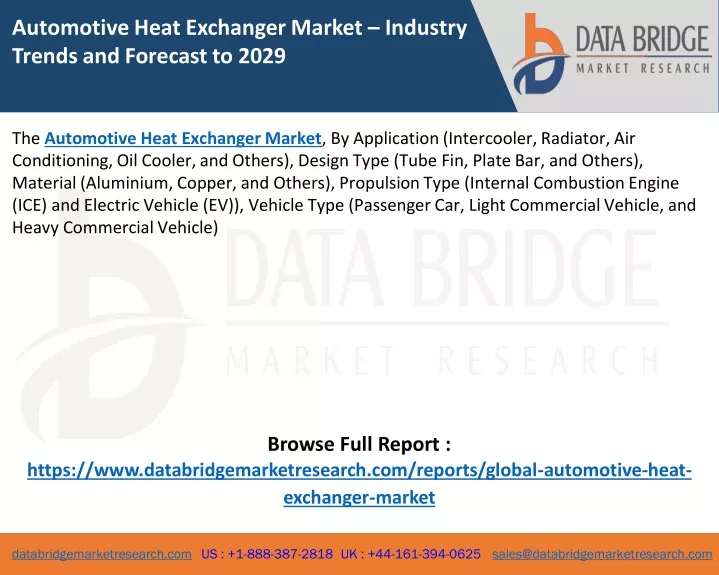 automotive heat exchanger market industry trends