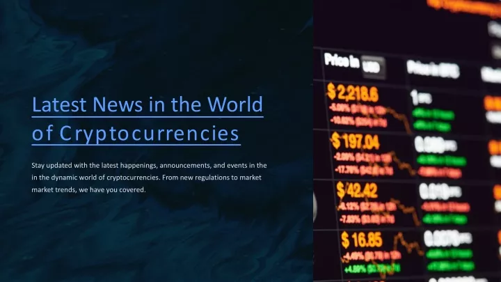 latest news in the world of cryptocurrencies