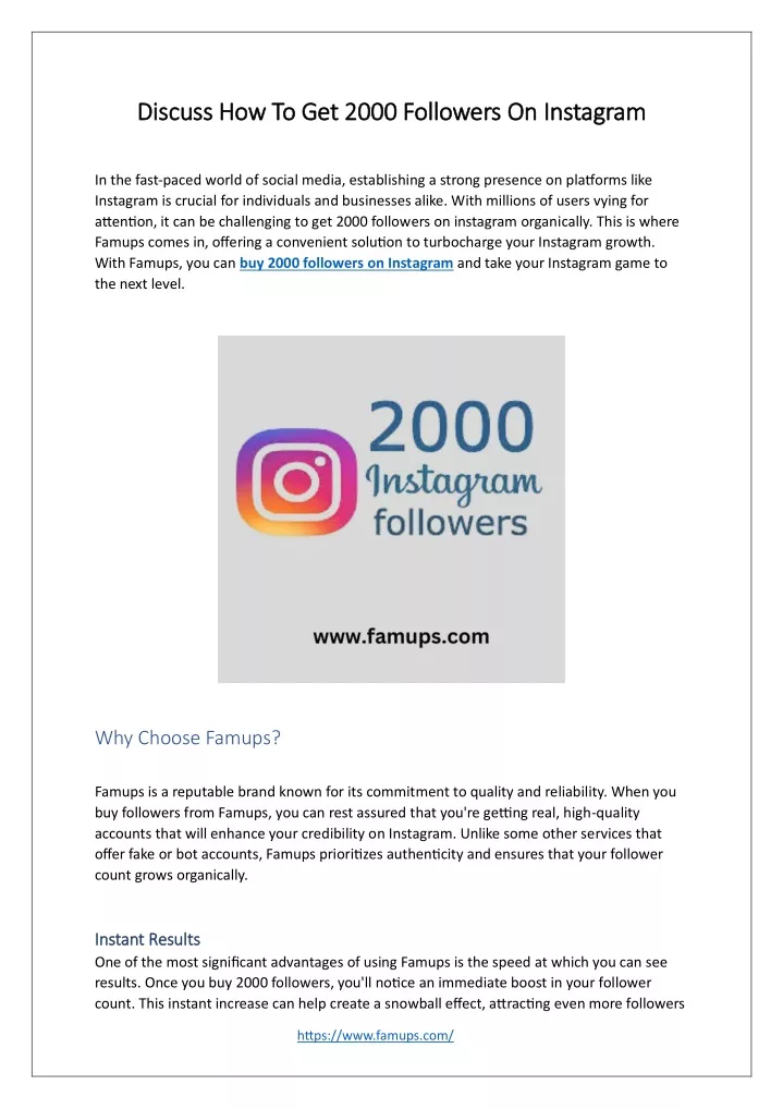 discuss how to get 2000 followers on instagram