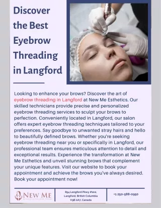 Discover the Best Eyebrow Threading in Langford