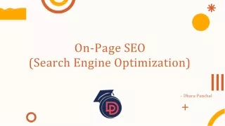 On Page SEO