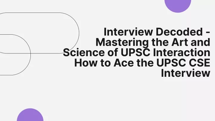 interview decoded mastering the art and science