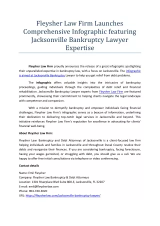 Infographic featuring Jacksonville Bankruptcy Lawyer Expertise