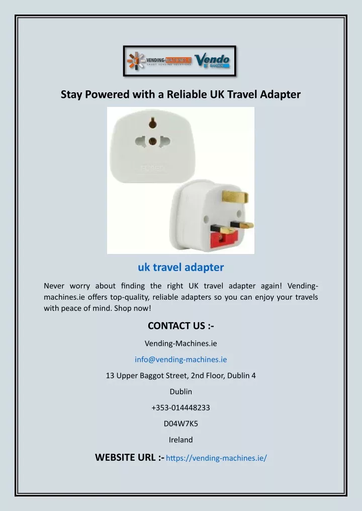 stay powered with a reliable uk travel adapter