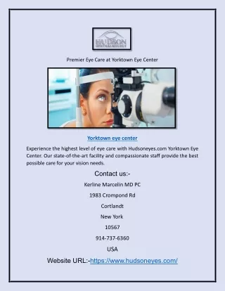 Premier Eye Care at Yorktown Eye Center