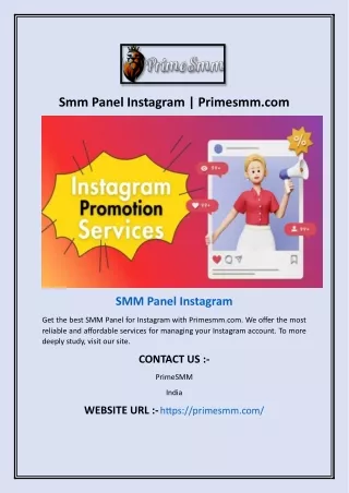 Smm Panel Instagram | Primesmm.com