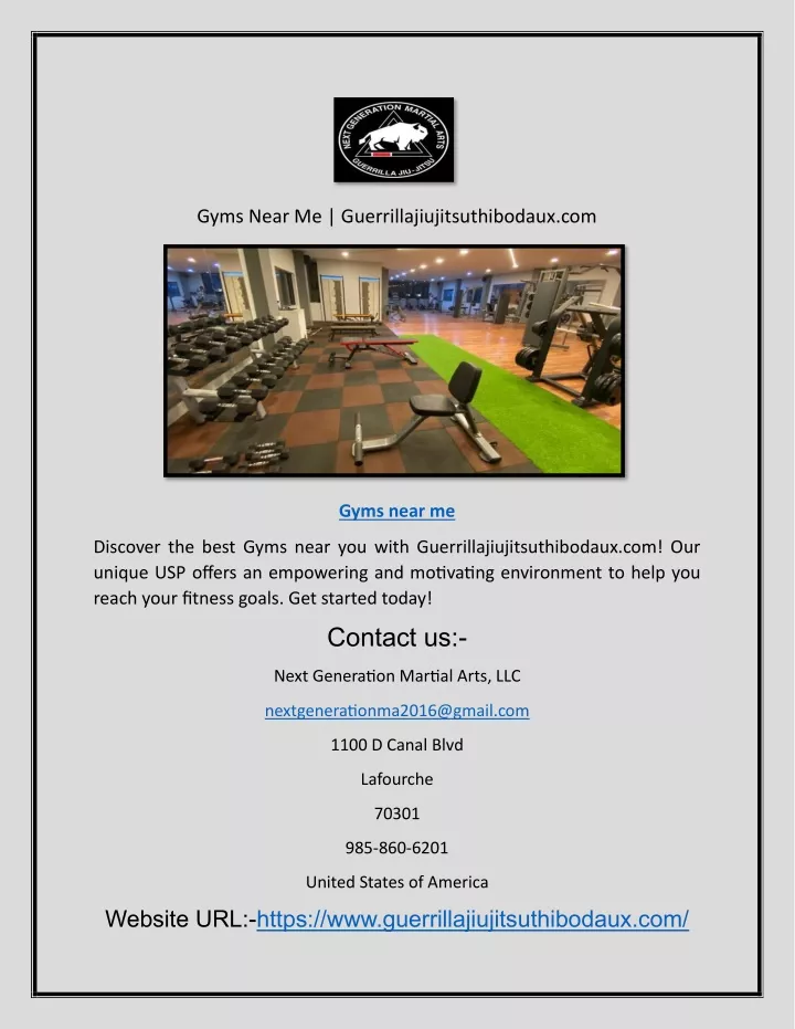 gyms near me guerrillajiujitsuthibodaux com