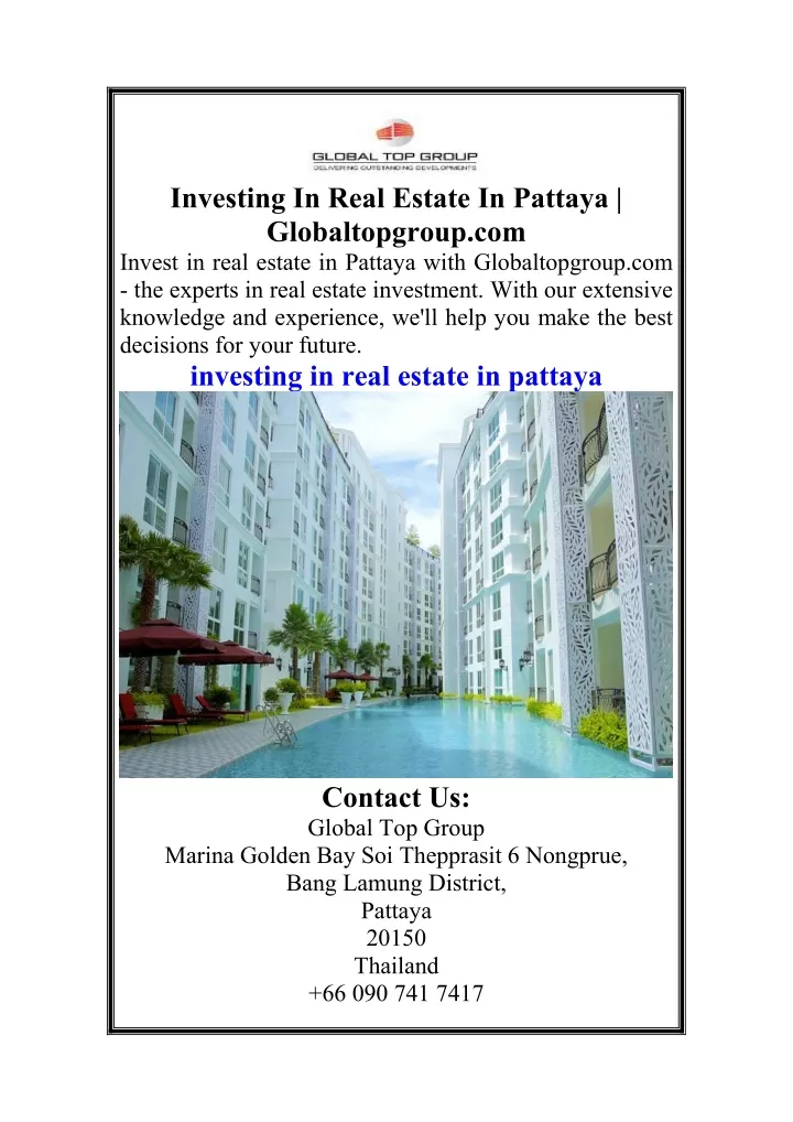investing in real estate in pattaya