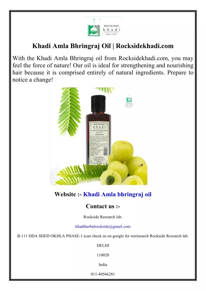 khadi amla bhringraj oil rocksidekhadi com