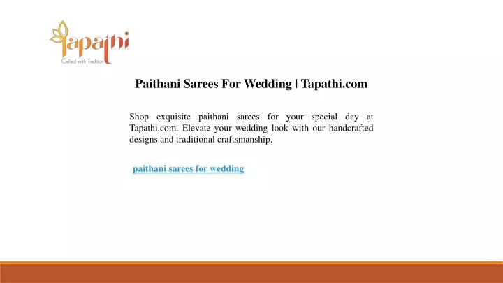 paithani sarees for wedding tapathi com