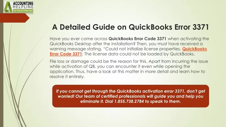 a detailed guide on quickbooks error 3371