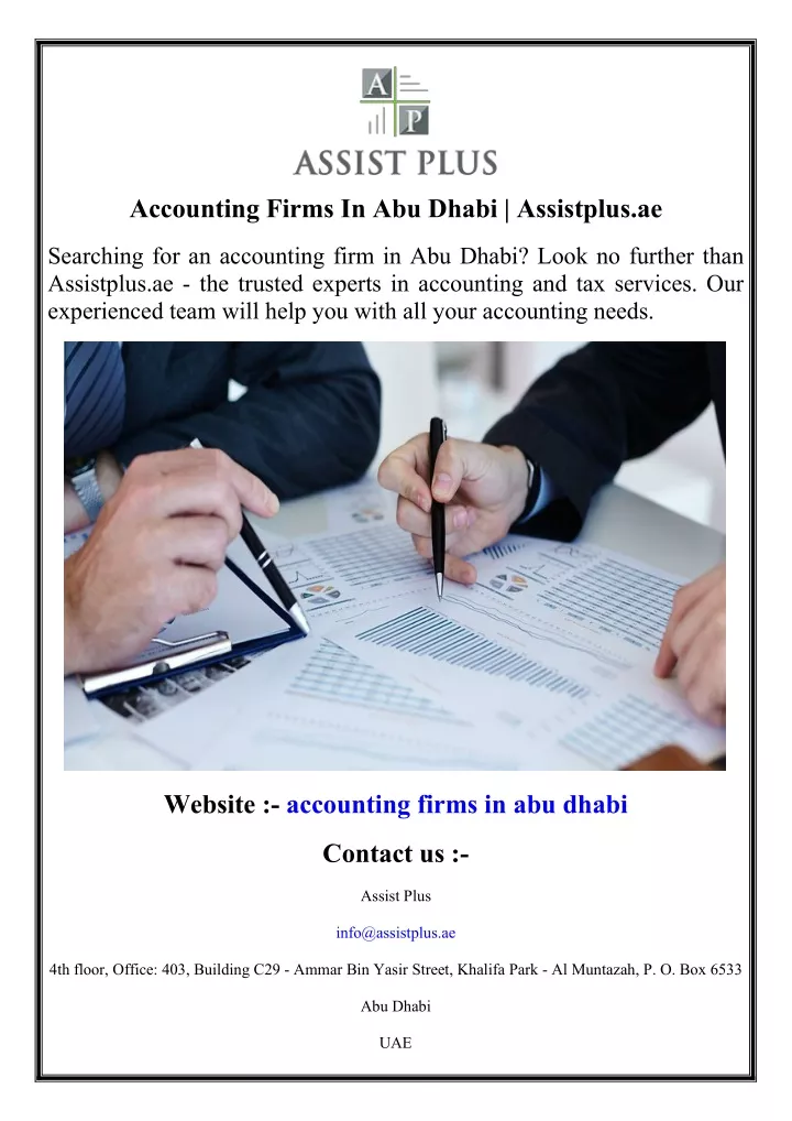 accounting firms in abu dhabi assistplus ae