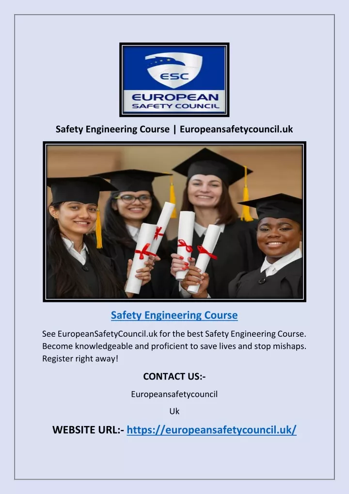 safety engineering course europeansafetycouncil uk