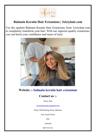 Balmain Keratin Hair Extensions  3sixtyhair.com