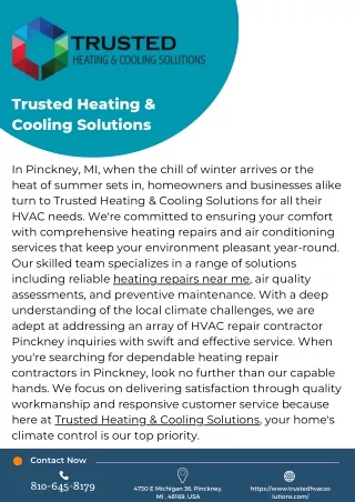 Trusted Heating & Cooling Solutions