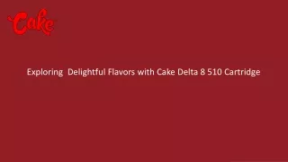 The Official Cake Products Cake Delta 8 510Cartridge for Vapes