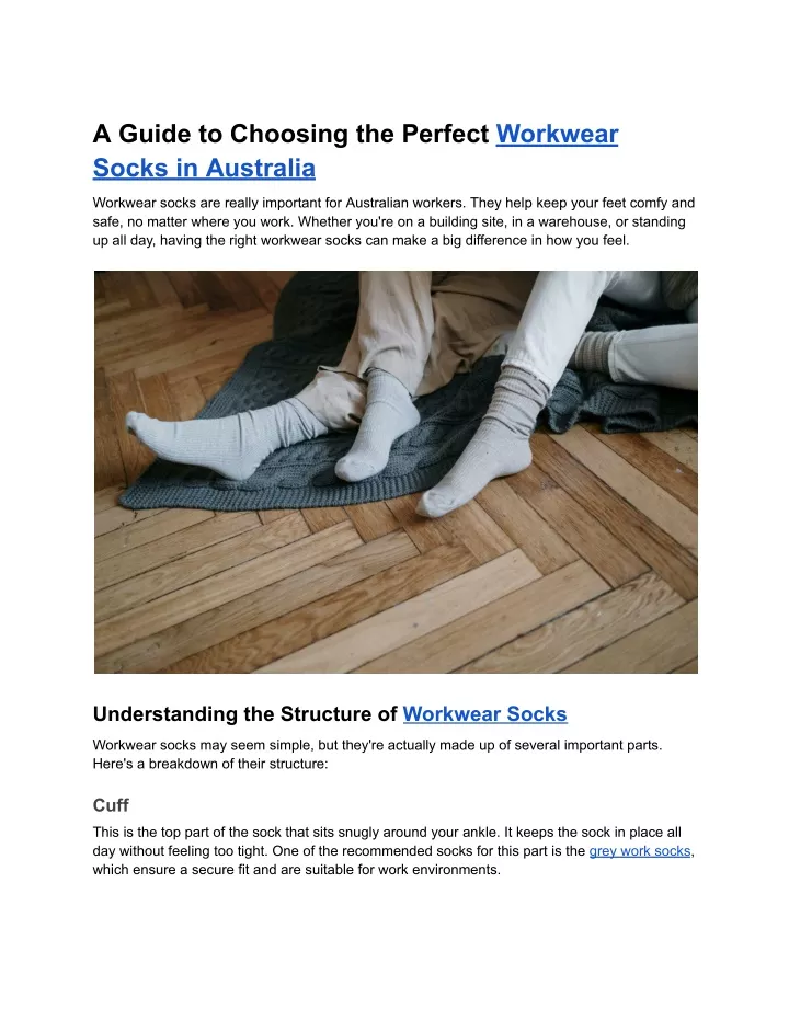 a guide to choosing the perfect workwear socks