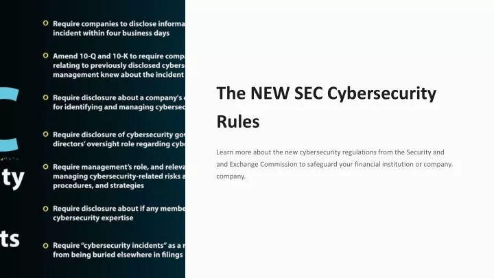 the new sec cybersecurity rules