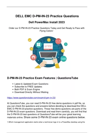 Superior D-PM-IN-23 Exam Questions (March 2024) - Prepare for the Exam Now