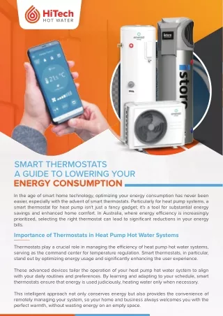 Smart Thermostats A Guide To Lowering Your Energy Consumption
