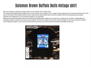 Solomon Brown Buffalo Bulls vintage shirt