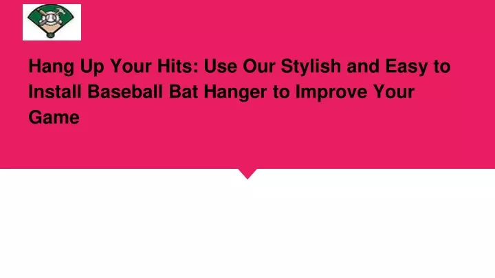 hang up your hits use our stylish and easy to install baseball bat hanger to improve your game