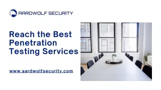 Reach the Best Penetration Testing Services Aardwolf Security