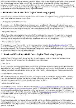 Increase the Worth of Your Brand with a Gold Coast Digital Marketing Agency