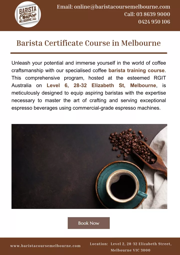 email online@baristacoursemelbourne com